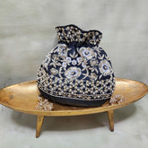 Floral Saga Potli - Black